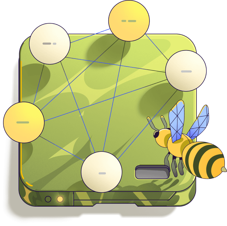 Hive peer to peer network illustration